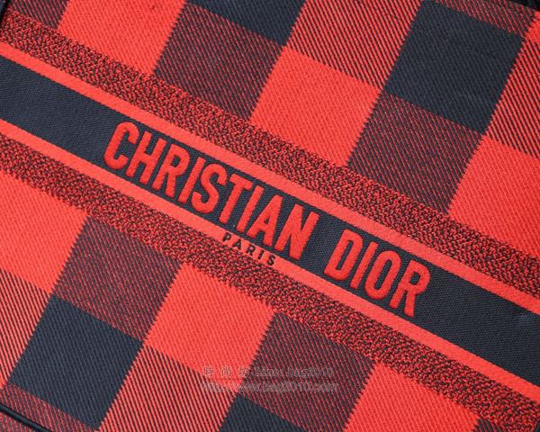 Dior包 迪奧經典款手提袋 Dio.r Book Tote格子系列 Dior購物包  Dyd1096